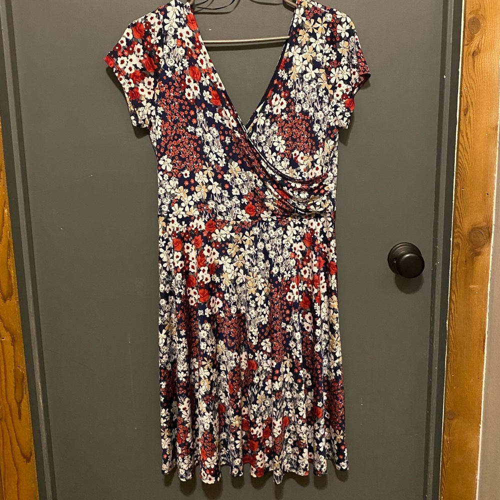 Floral short maxi dress